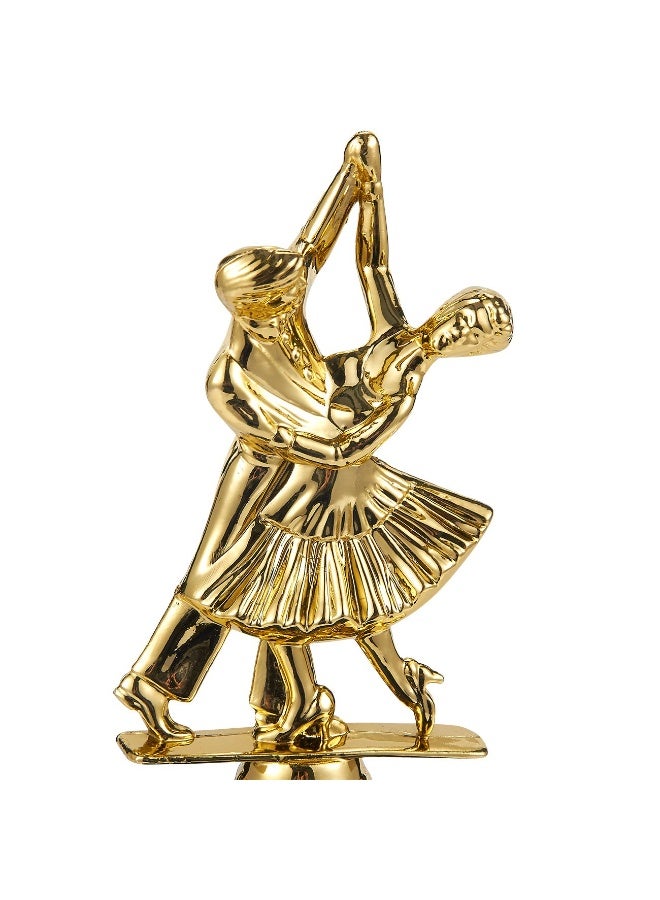 Gold-tone dance competition commemorative statue with base - a classic honor shield for salsa, ballet, and Latin dance dancers - an ideal gift for competitions and celebrations - Image 4